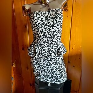 Motel Rocks Baroque Peplum Dress (S)